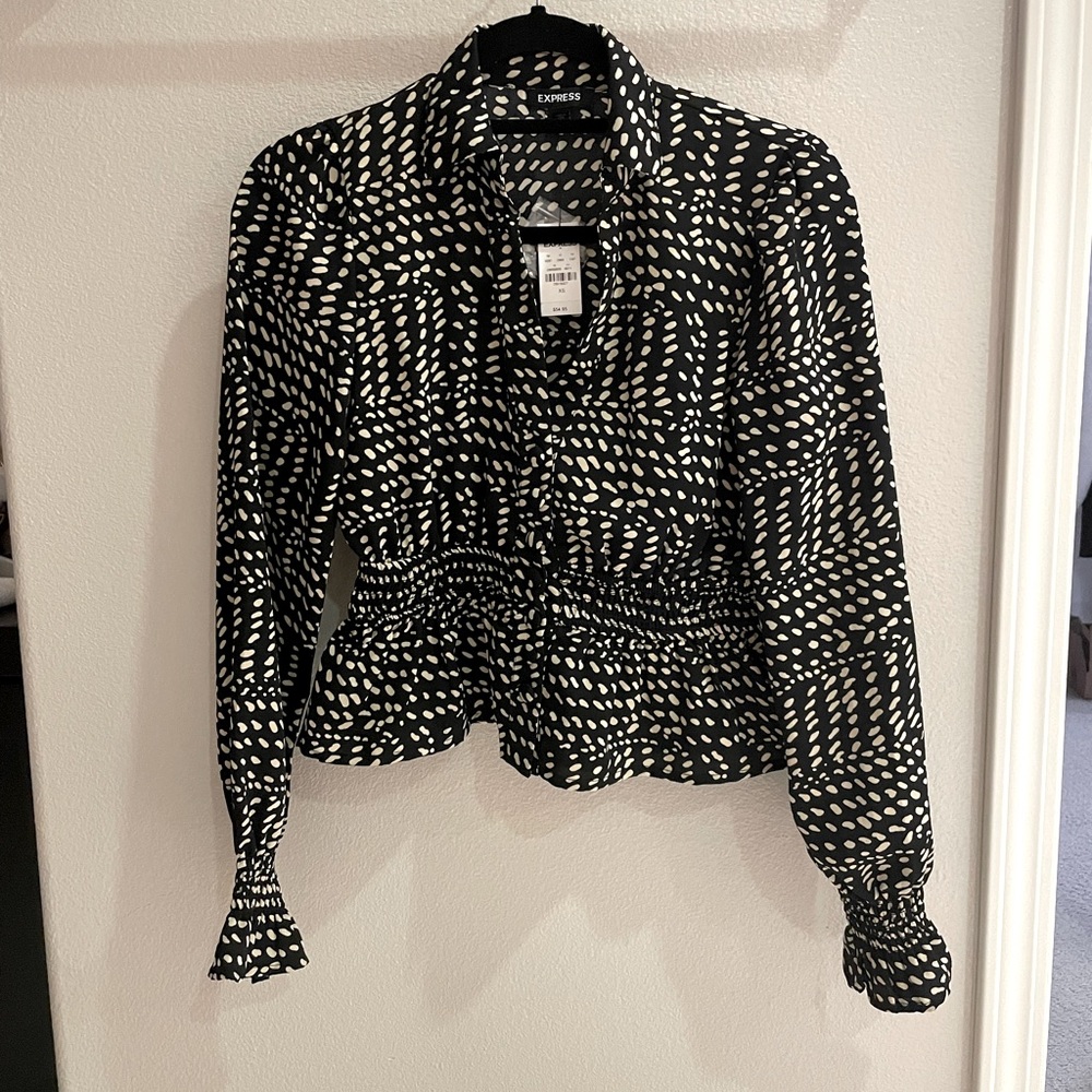New Express peplum top xs